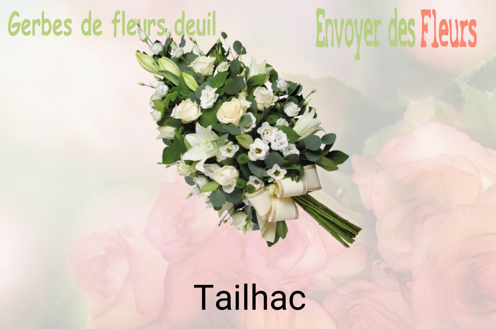 Gerbe de fleurs de deuil livrée à Tailhac